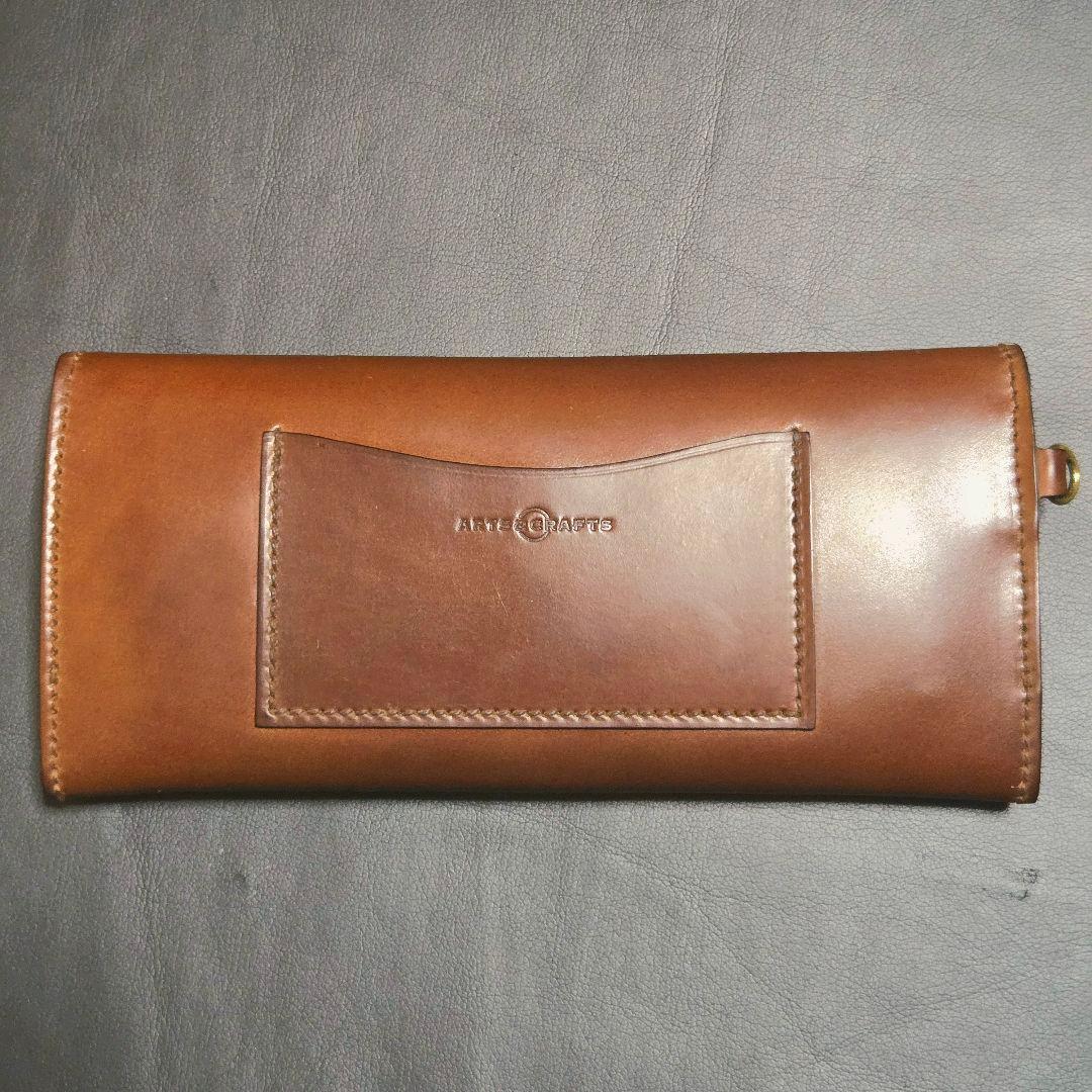 【希少】シェルコードバン　ウイスキーARTS&CRAFTS 長財布
