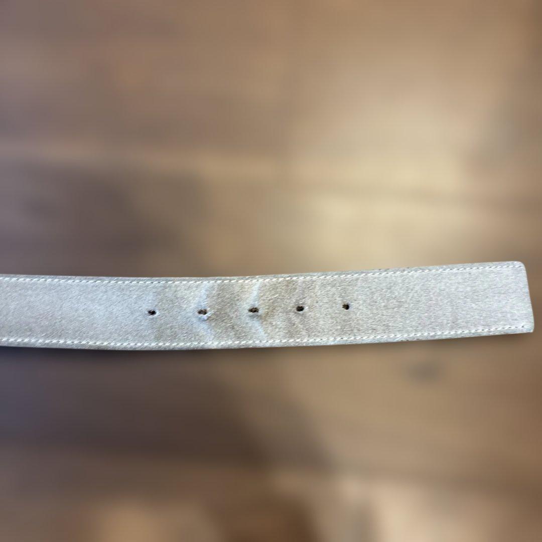 エディ期 定番 ディオールオム Dバックル スウェードベルト 85 ベージュ