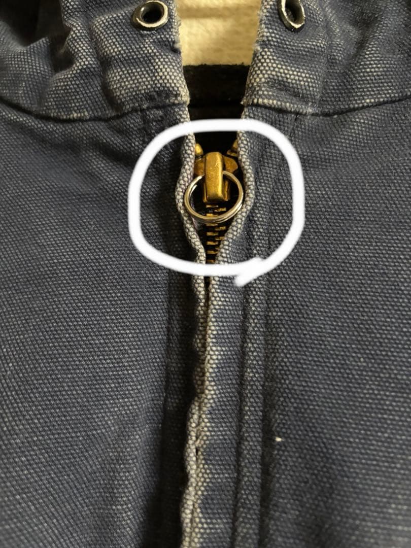 Carhartt アクティブジャケット ネイビー　フェード ボロ　USA製　L