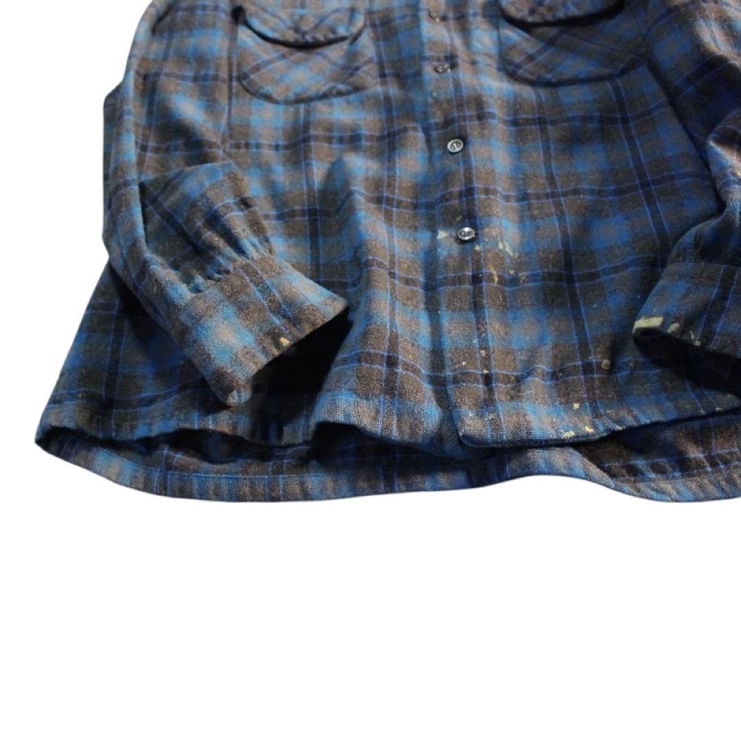 50's PENDLETON ペンドルトン ボードシャツ オンブレ ボロ 襤褸