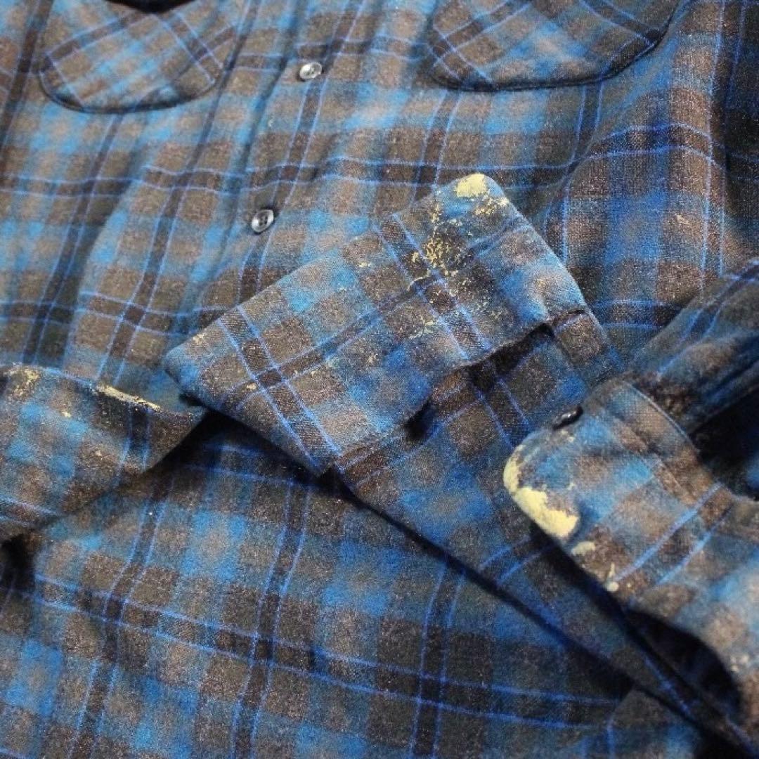 50's PENDLETON ペンドルトン ボードシャツ オンブレ ボロ 襤褸