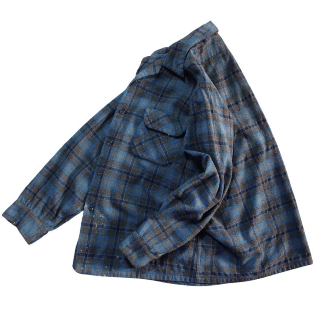 50's PENDLETON ペンドルトン ボードシャツ オンブレ ボロ 襤褸