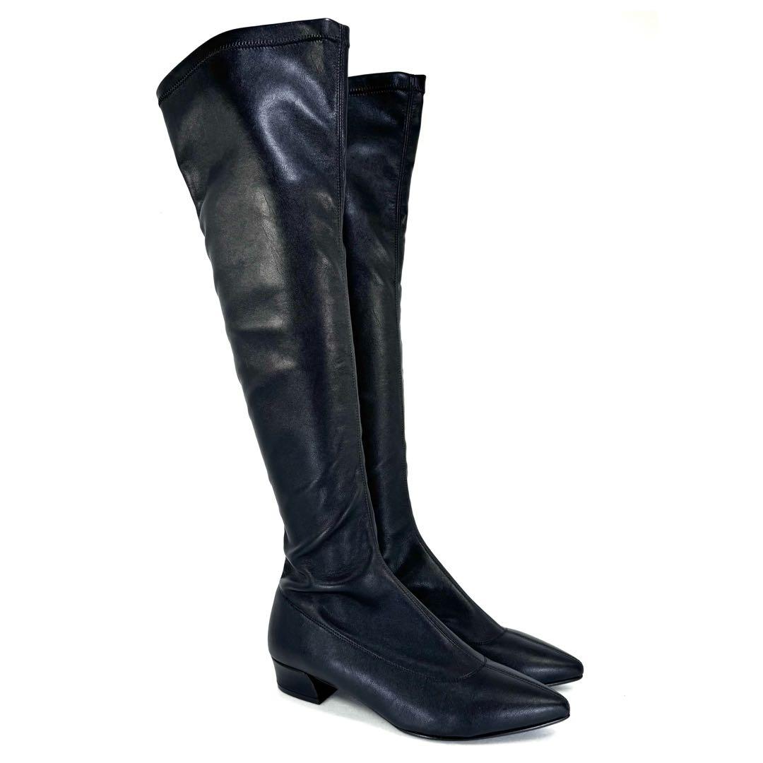 【FABIO RUSCONI】 ニーハイブーツ （24cm） ストレッチ素材