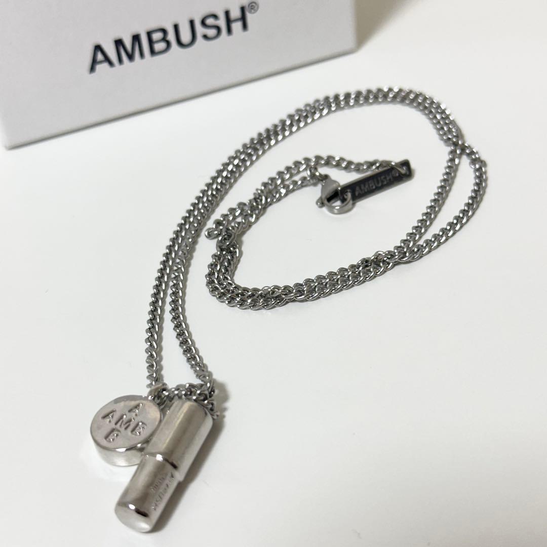 AMBUSH アンブッシュ ピルチャームネックレス シルバー 銀色