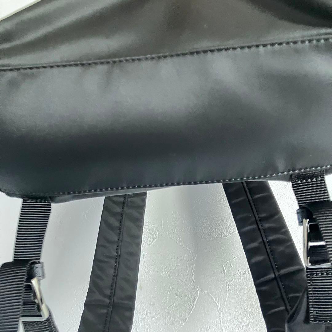 【美品】agnes b. ナイロンブラックバックパック ポーチ付　アニエスベー