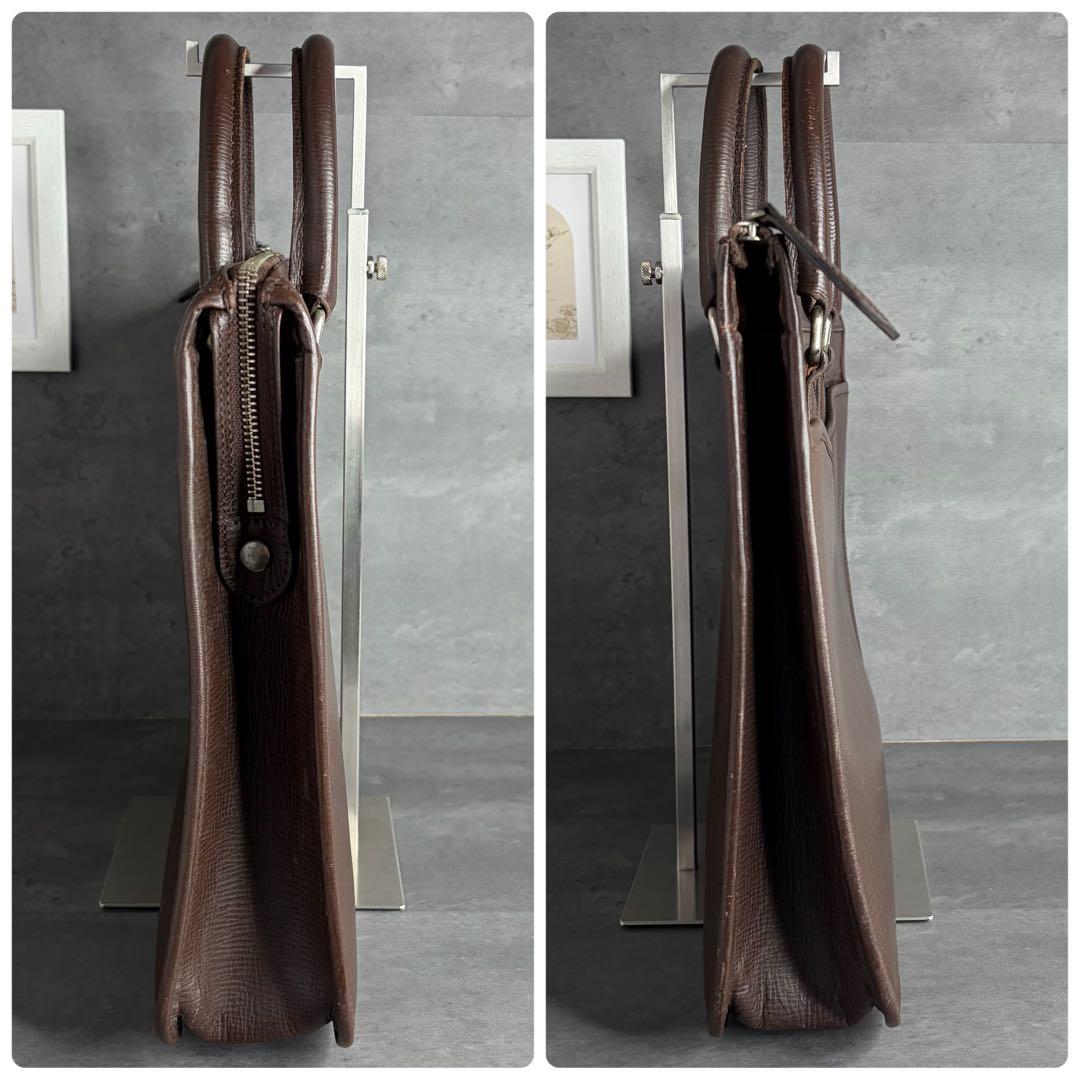 【希少】BURBERRY 本革 ブリーフケース ビジネス ノバチェック A4可