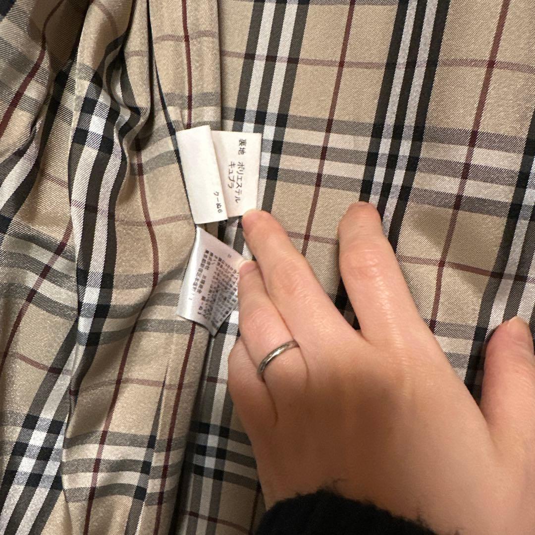 Burberryレザーコートブラック