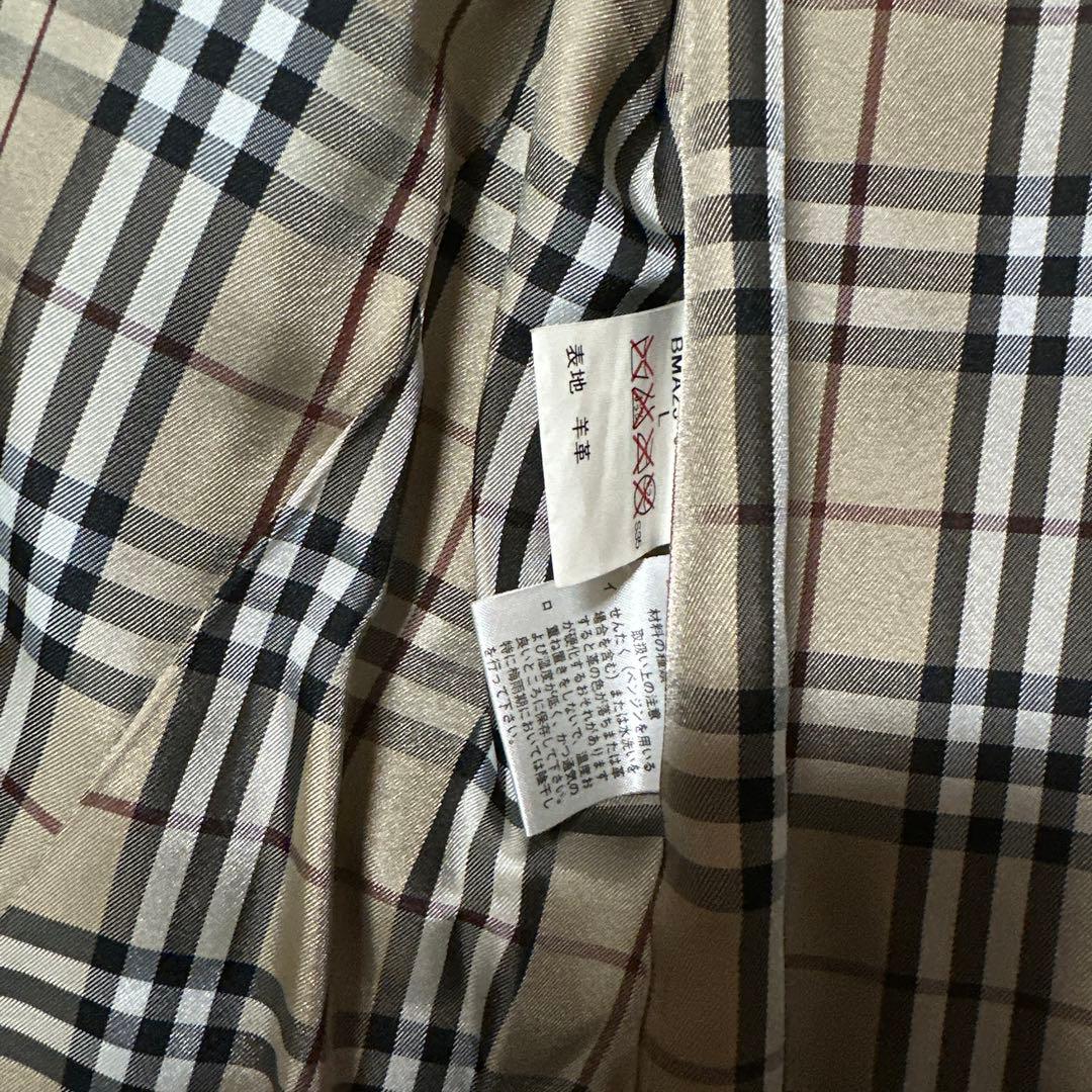 Burberryレザーコートブラック