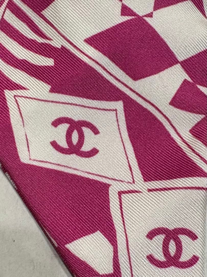 良品☆シャネル　シュシュ　ココマーク ロゴ23Cクルーズコレクション リボン