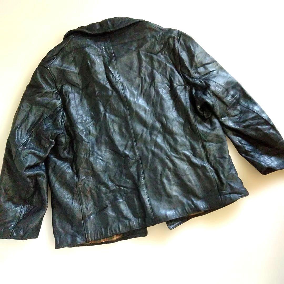 30s Vintage フランス軍 ファイヤーマン レザージャケット カーコート