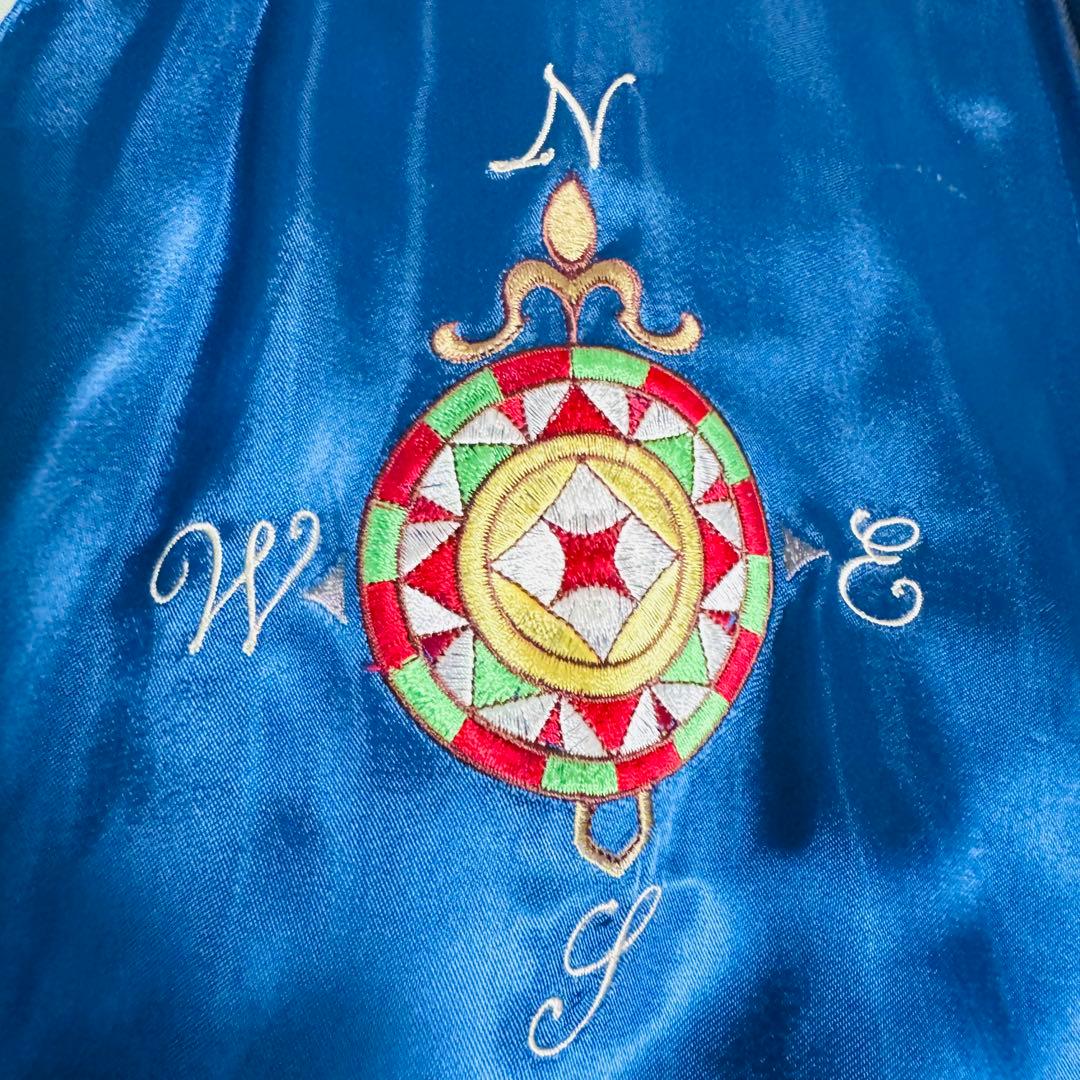 ONE PIECE ワンピース スカジャン ゴーイングメリー号 青 ブルー XL