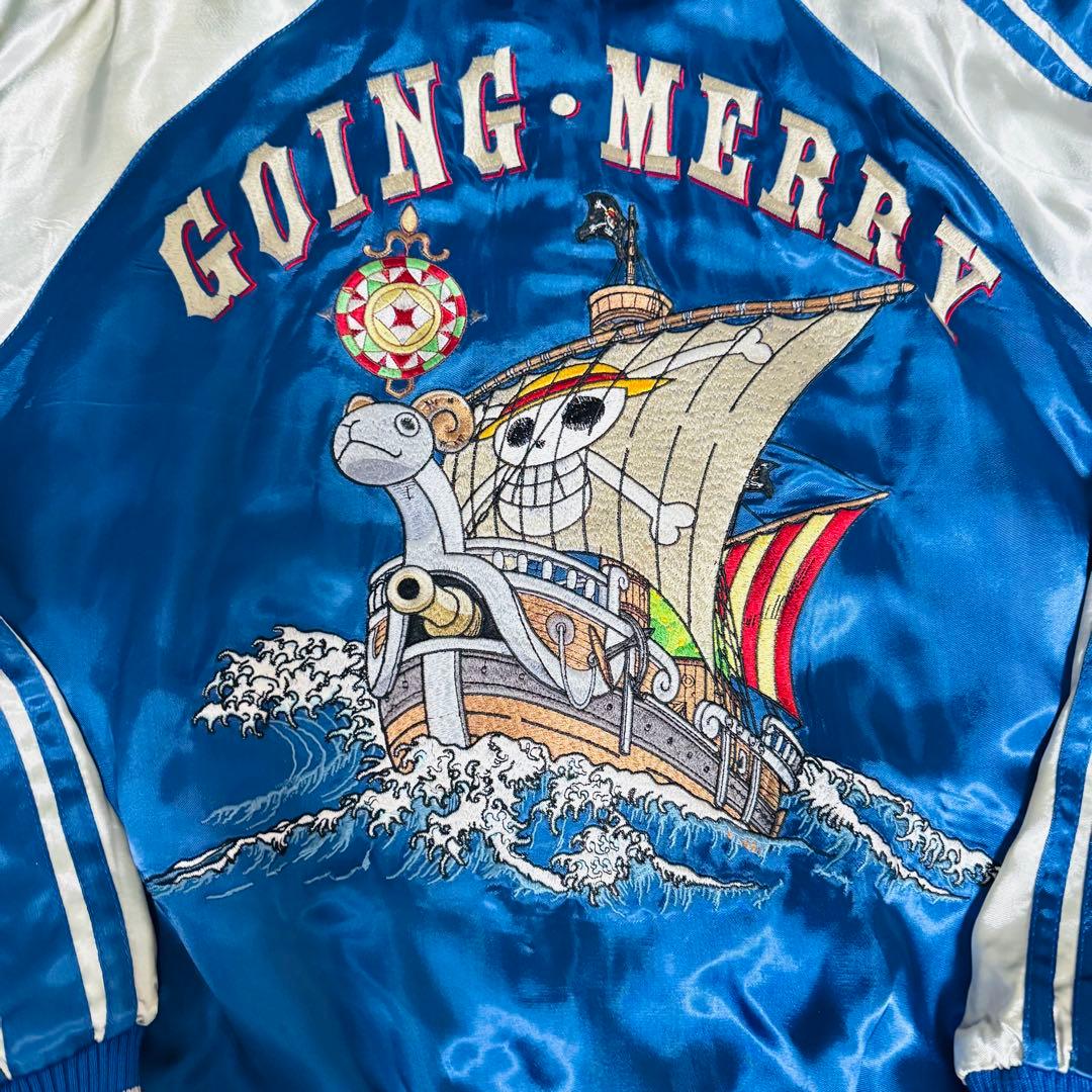 ONE PIECE ワンピース スカジャン ゴーイングメリー号 青 ブルー XL