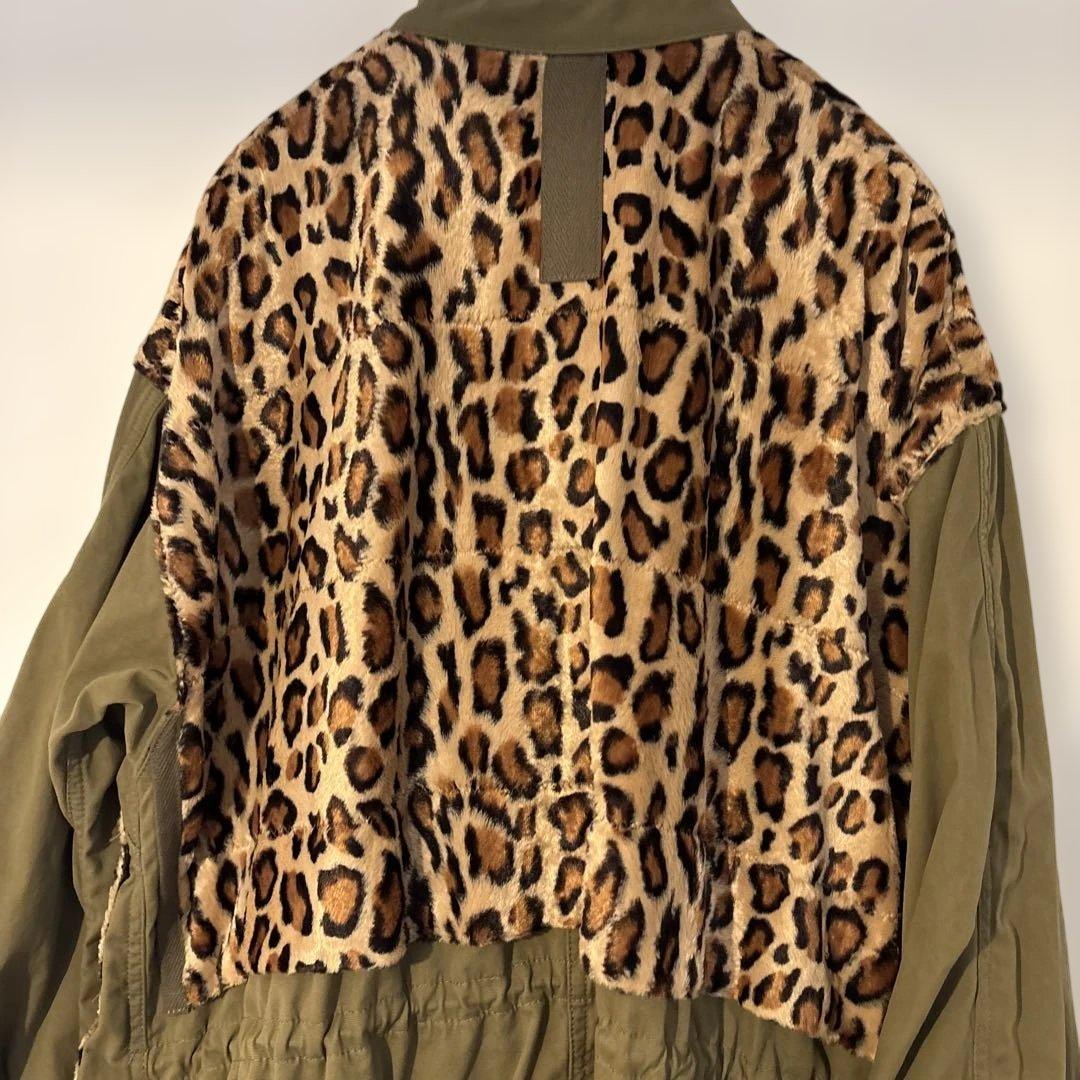 JUNYAWATANABE ヒョウ柄モッズコート　2022AW xs