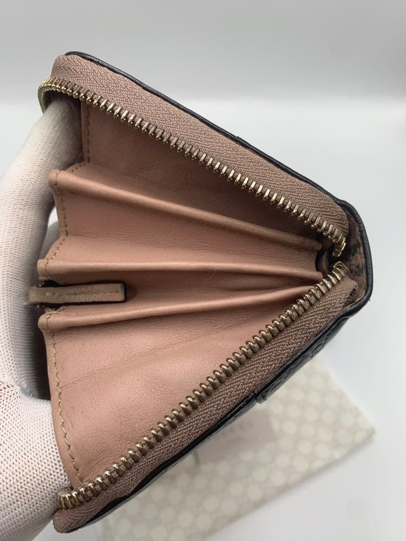 グッチ　GUCCI 財布　長財布　シマレザー　ラウンドファスナー