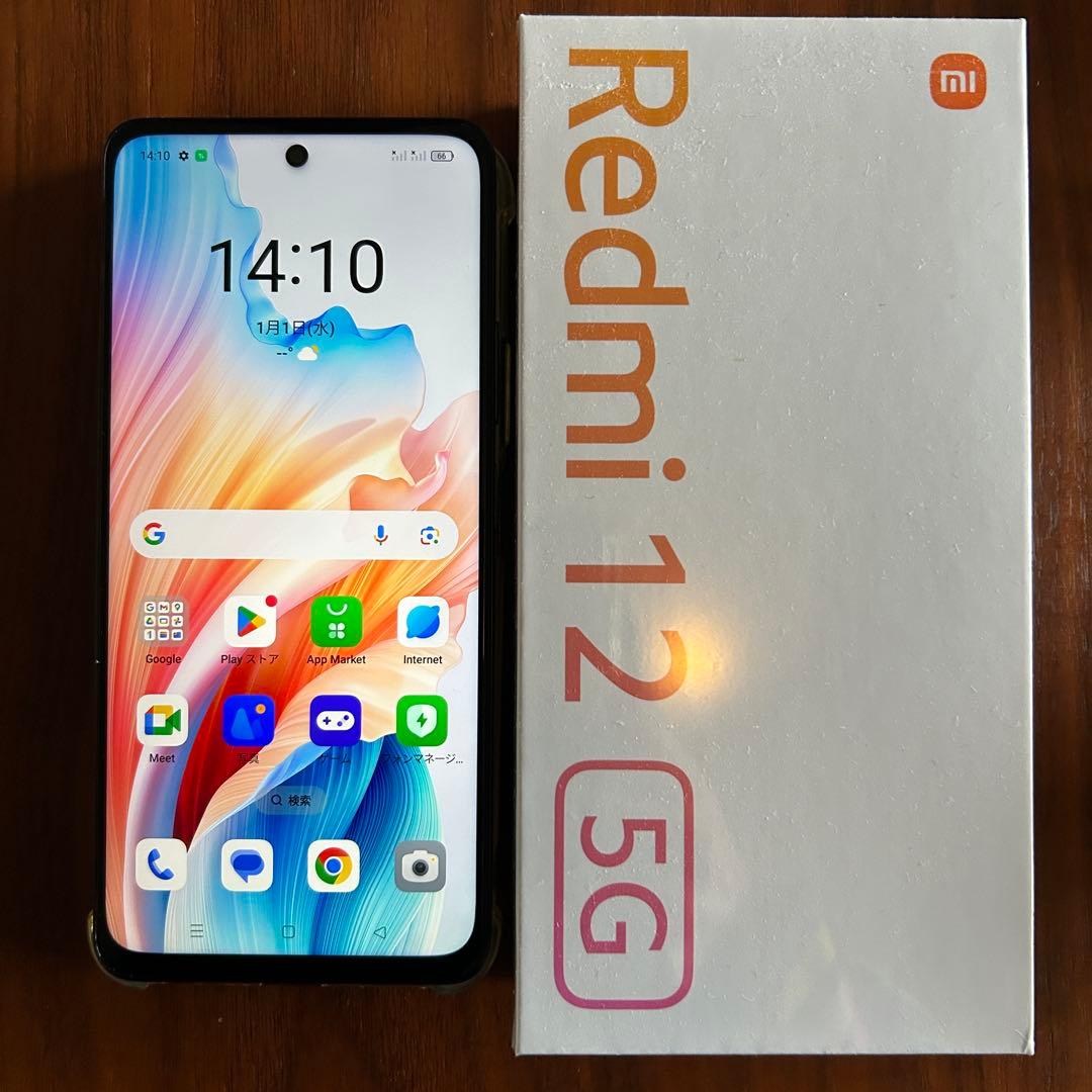 美品　Redmi 12 5G Oppo CP1257 本体、クリアケース付き