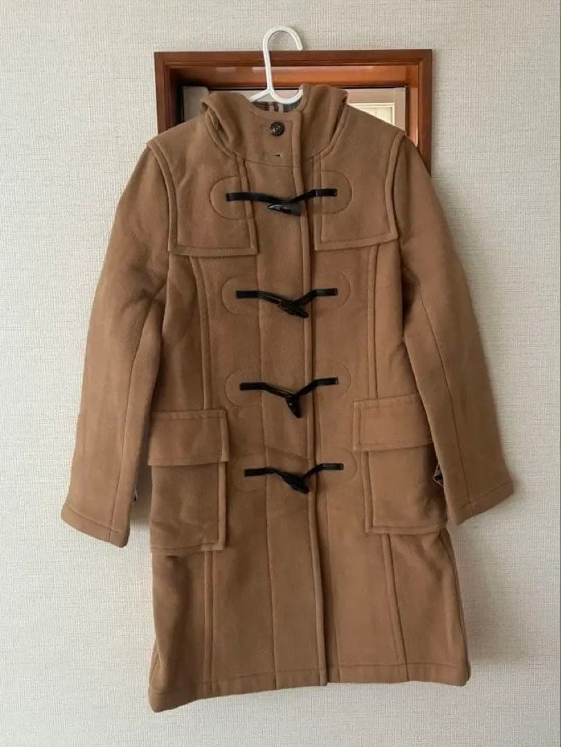 バーバリーブルーレーベル　ベージュ ダッフルコート 38