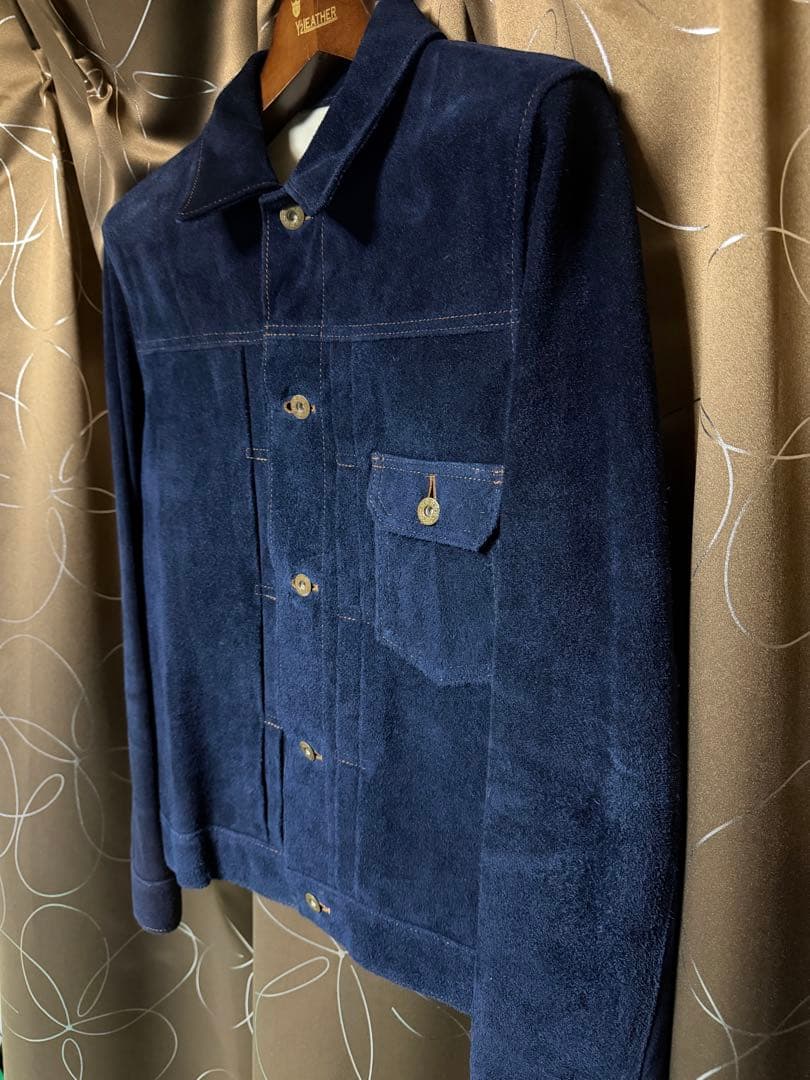 Y2LEATHER ネイビー スエードGジャン 38