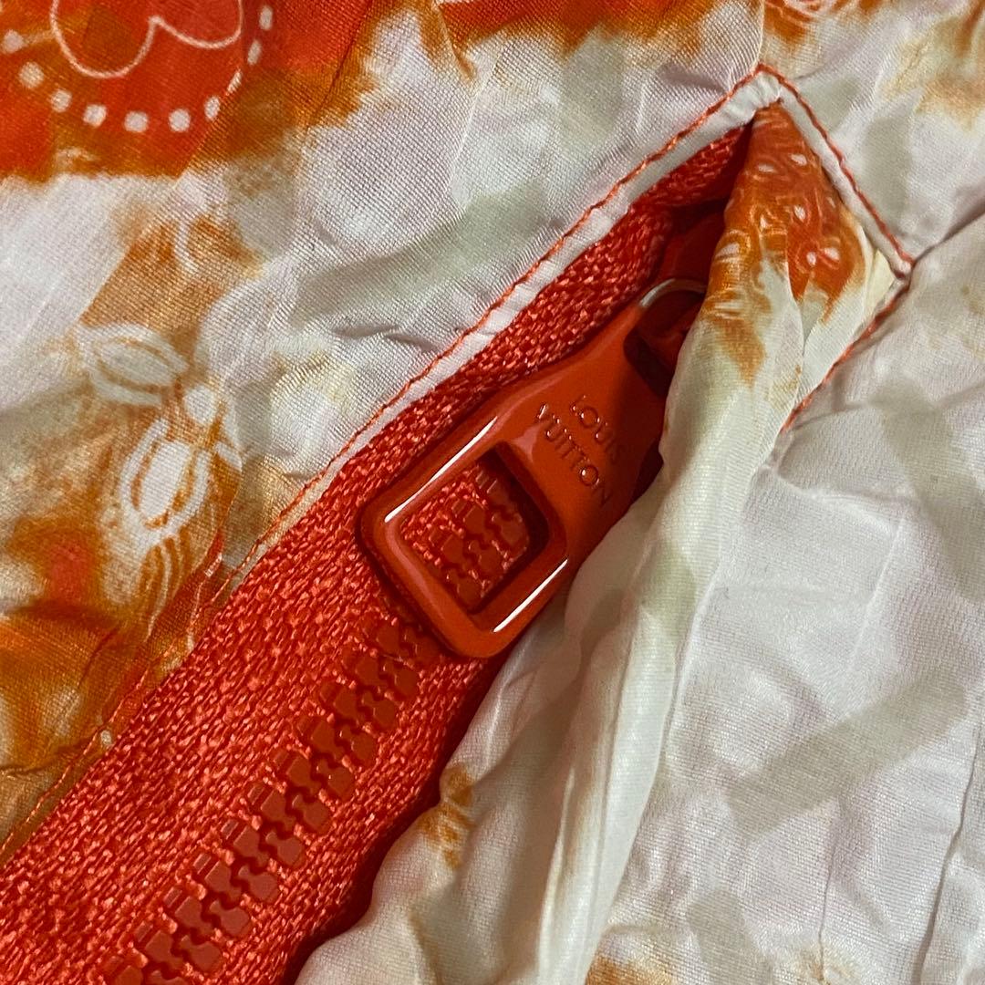 ルイヴィトン 22AW モノグラム バンダナ ブリーチ加工 タイダイ オレンジ