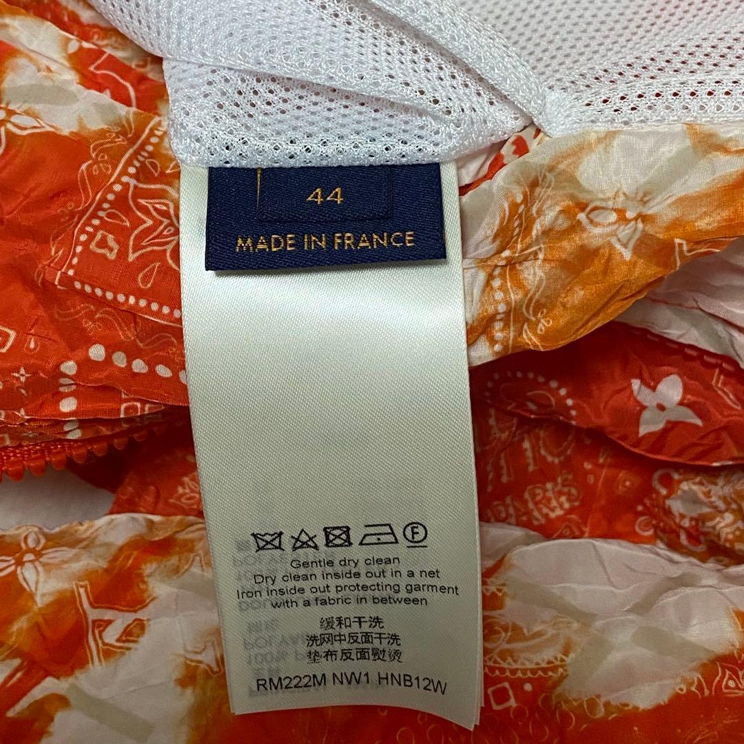 ルイヴィトン 22AW モノグラム バンダナ ブリーチ加工 タイダイ オレンジ