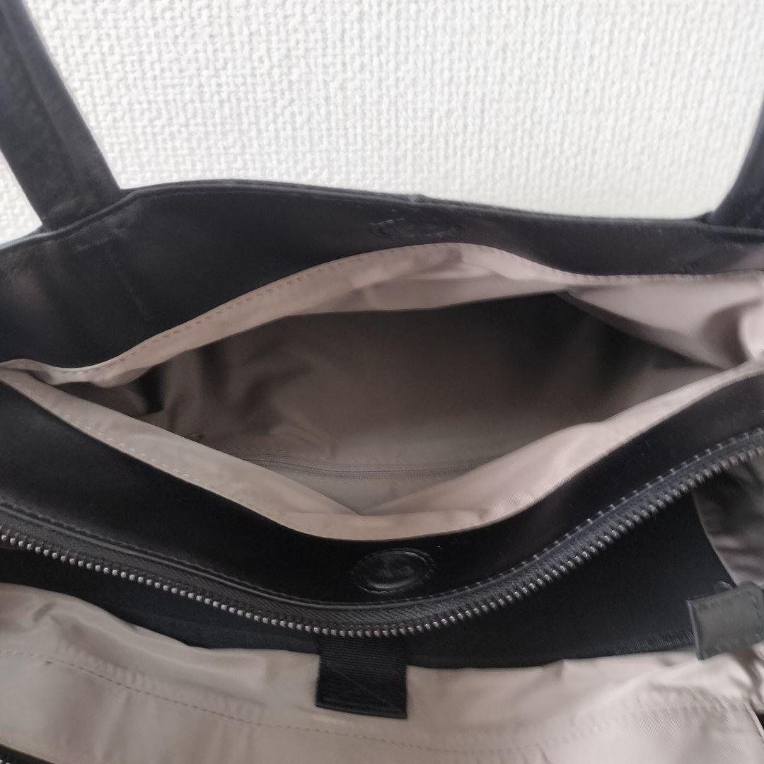 ユナイテッドアローズグリーンレーベル　レザートートバッグ　黒　ブラック　本革