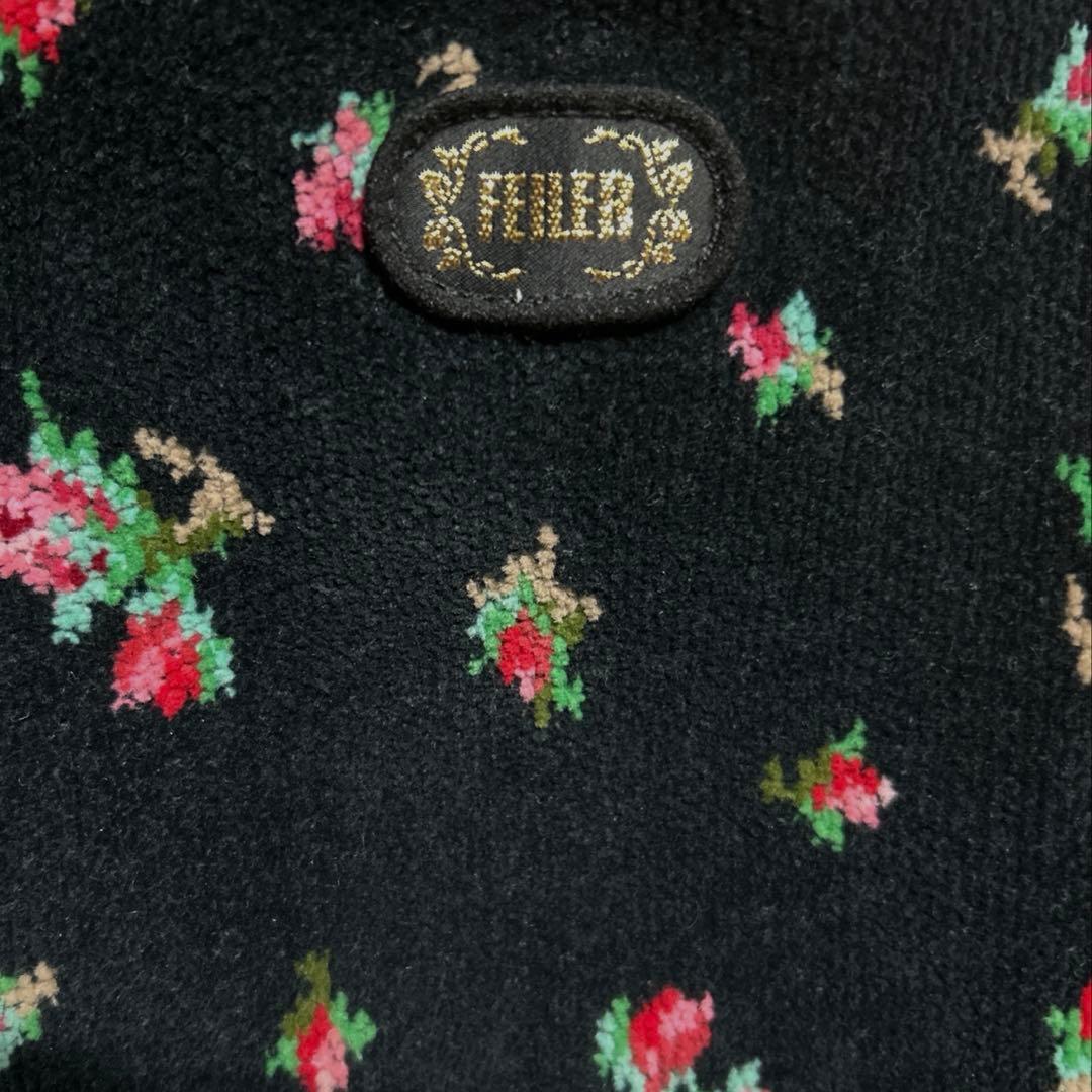 【美品】フェイラー　リアローズバッグ　リボン　シュニール織り