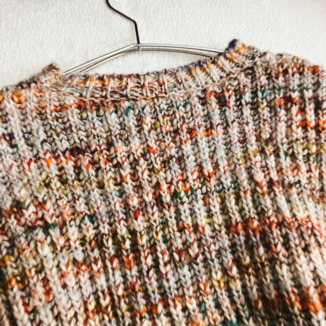 エンフォルド ENFOLD★ファンシーヤーン ビッグシルエット ローゲージニット