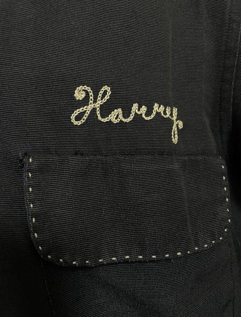 60's ヴィンテージ　レーヨンシャツ ブラック　フェード