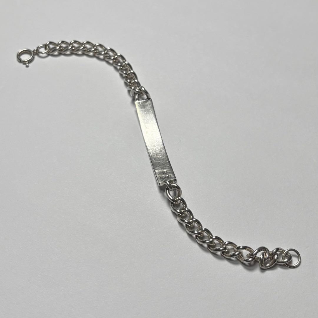 イギリス製　1979年　英国ヴィンテージ　IDブレスレット　喜平　シルバー925