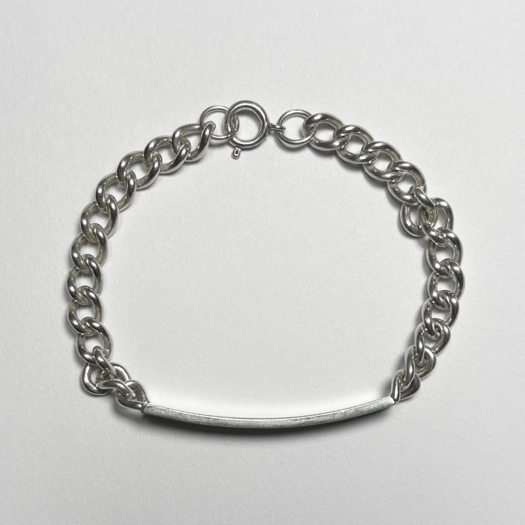 イギリス製　1979年　英国ヴィンテージ　IDブレスレット　喜平　シルバー925