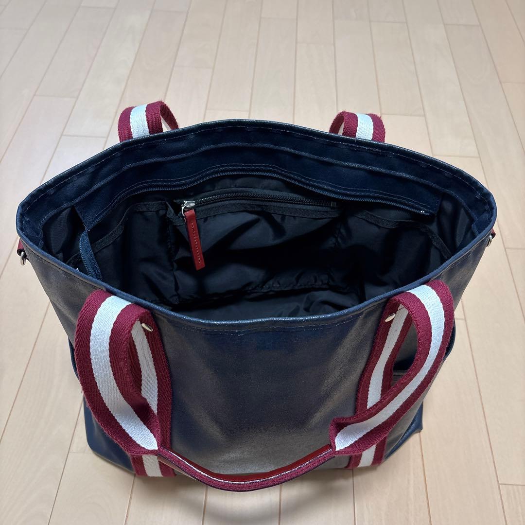 早い者勝ち！森野帆布トートバッグ ネイビー/レッド