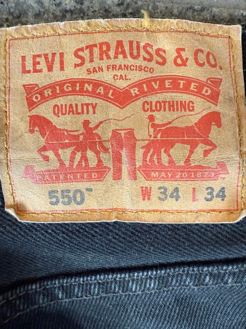 リーバイス ブラック 550 w34 L34