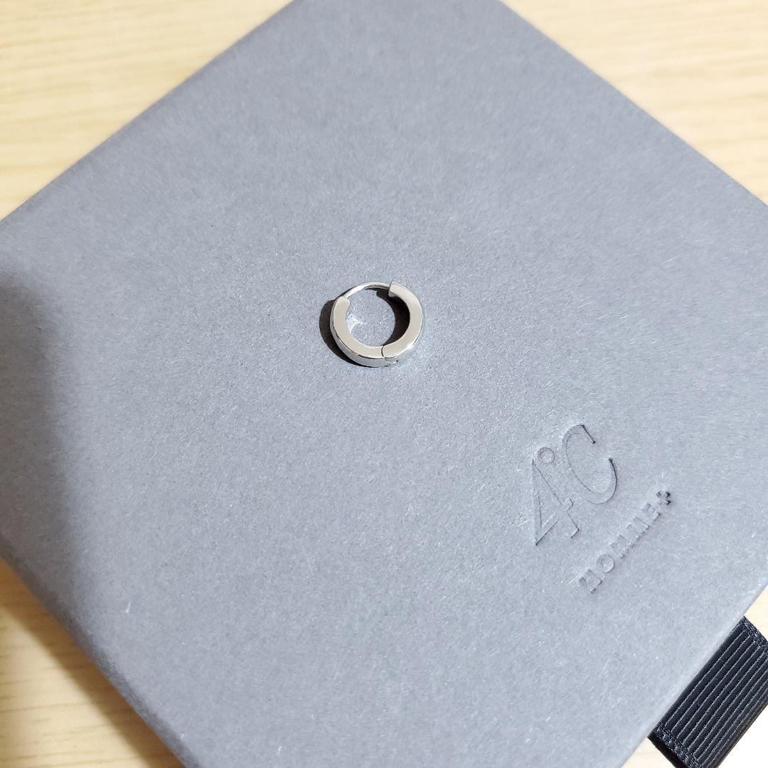 【4℃ HOMME+】片耳用ピアス(カラー：シルバー)