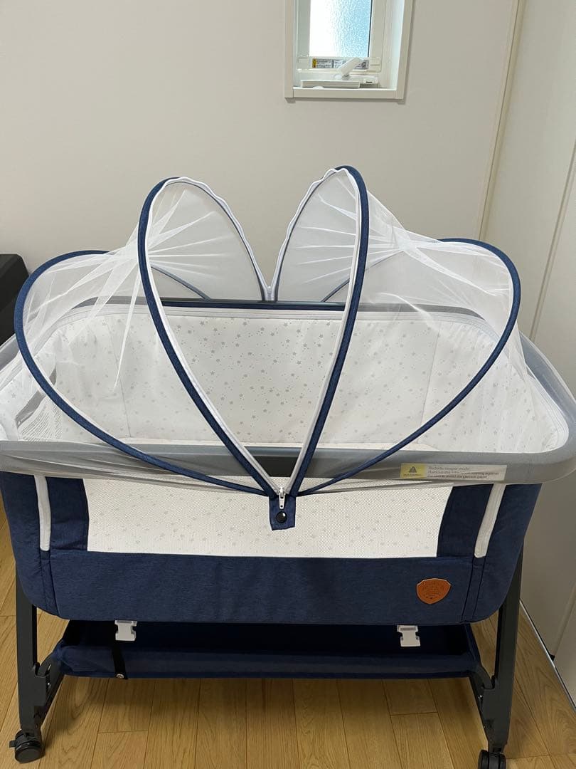 HZDMJ ベビーベッド ネイビー