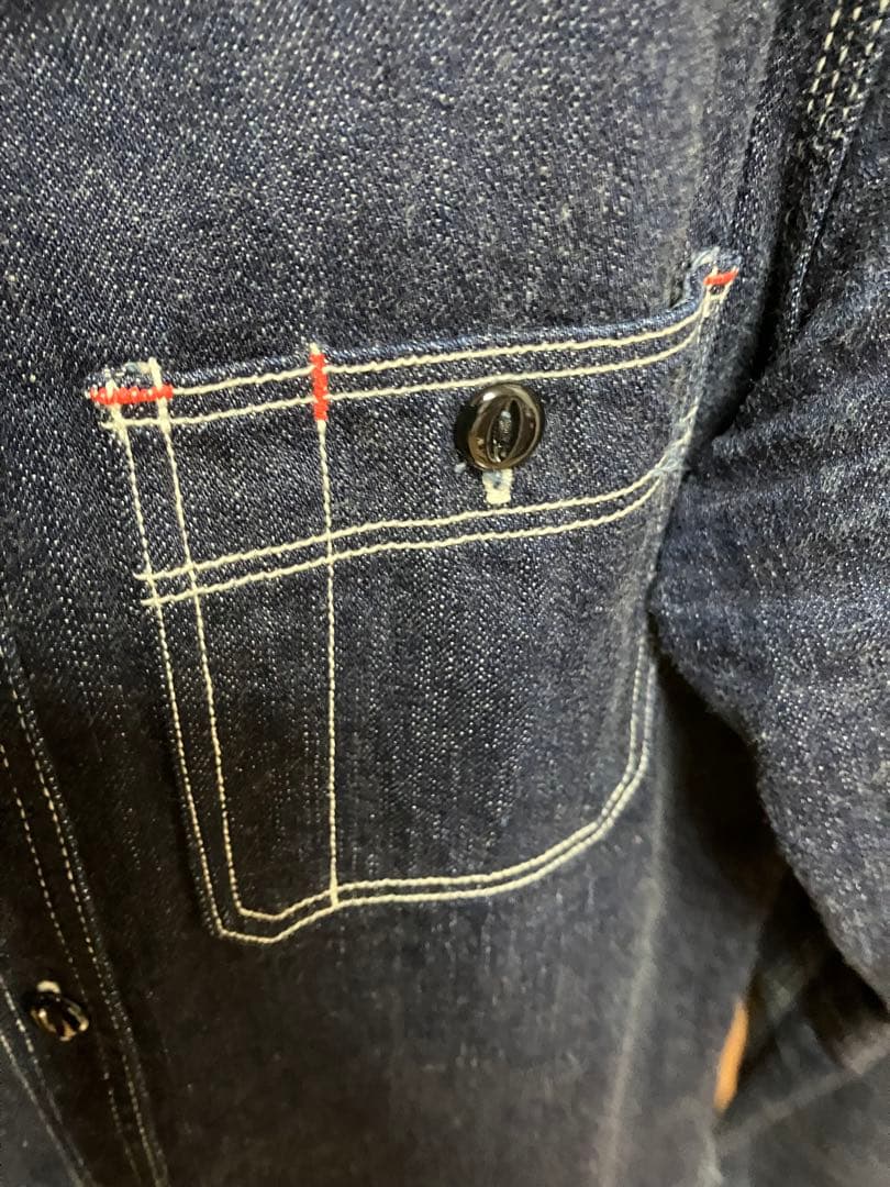 【美品】FLAT HEAD フラットヘッド 7010W デニムワークシャツ 38