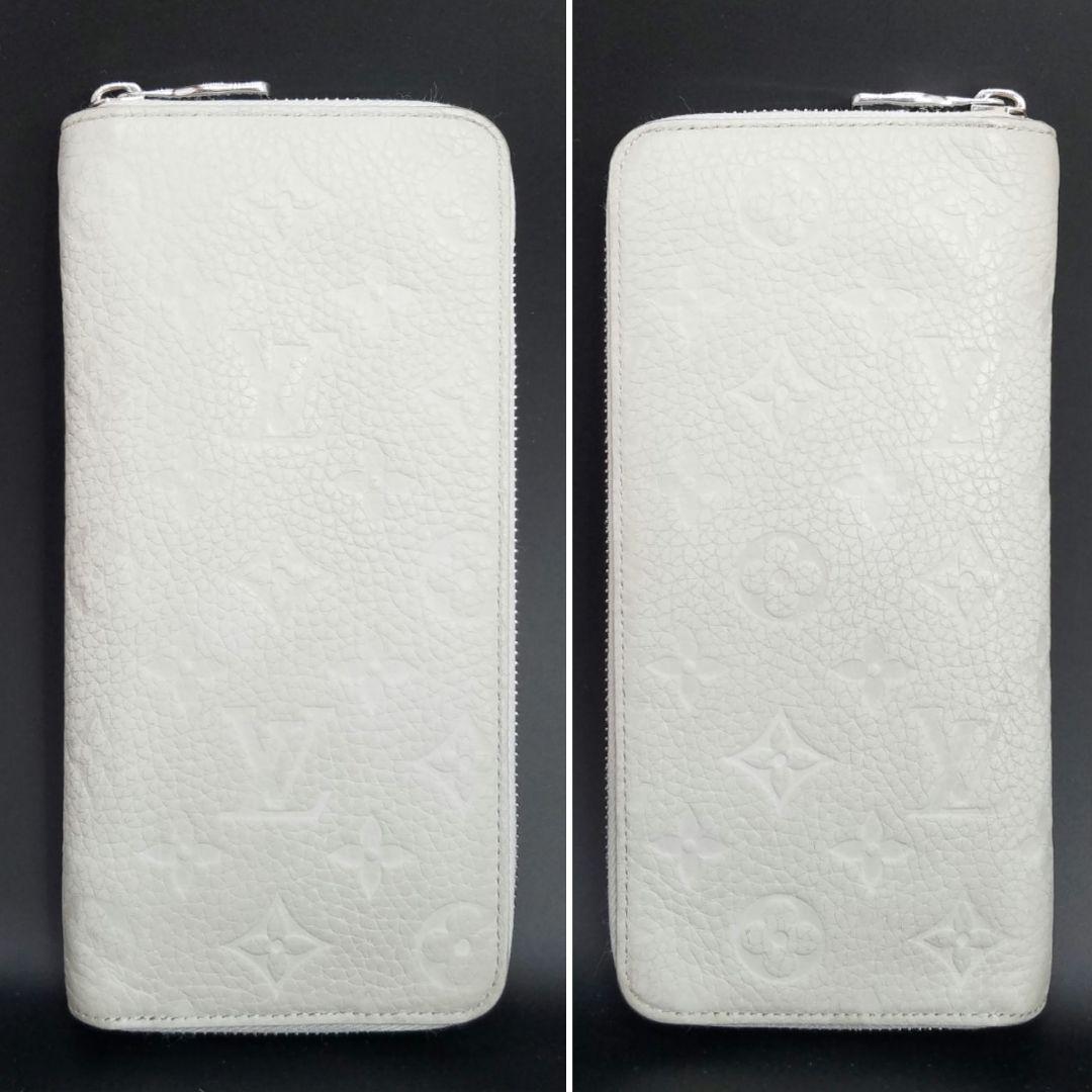 ルイヴィトン トリヨンレザー ヴェルティカル ジッピーウォレット ミネラルグレー