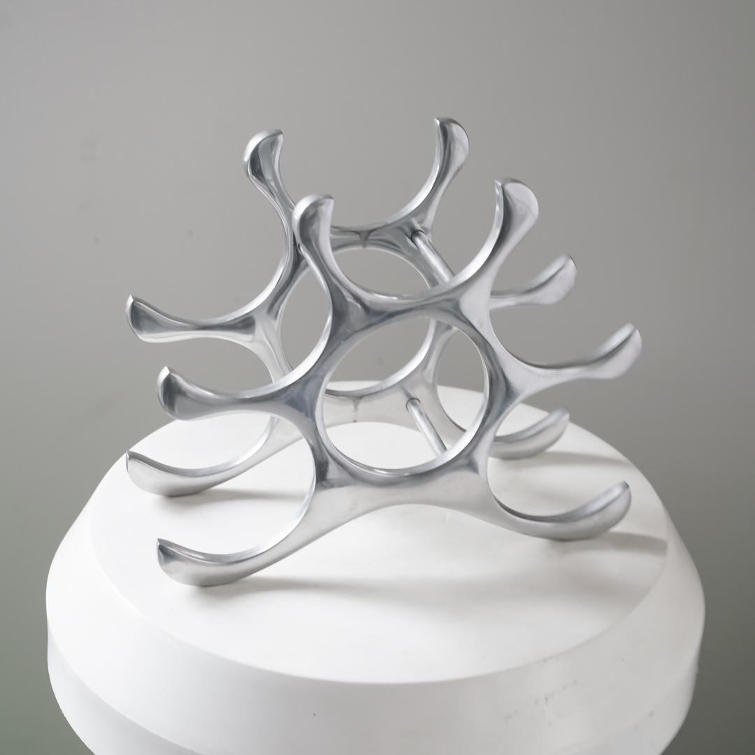 \"Michael Noll\" メタル ワインラック ヴィンテージ オブジェ