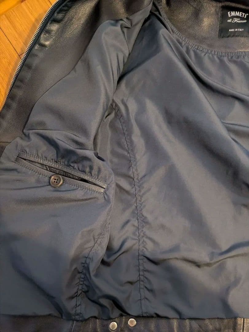 EMMETI エンメティ ブラック レザー シングルライダース 美品