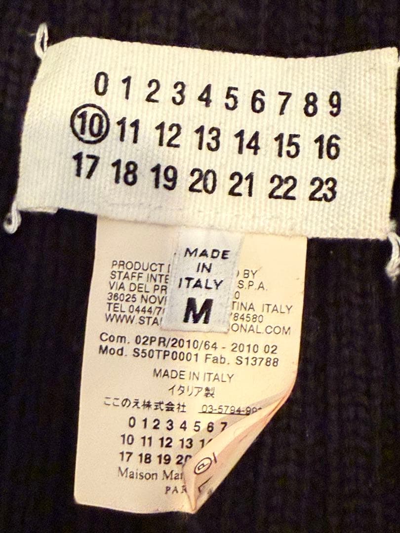 Margiela 2010AW スヌード　ネックウォーマー　マフラー　ブラック