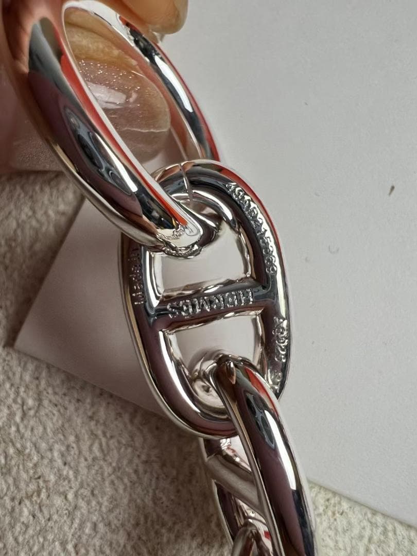 エルメスHERMES シェーヌダンクル ブレスレットTGM 12コマ