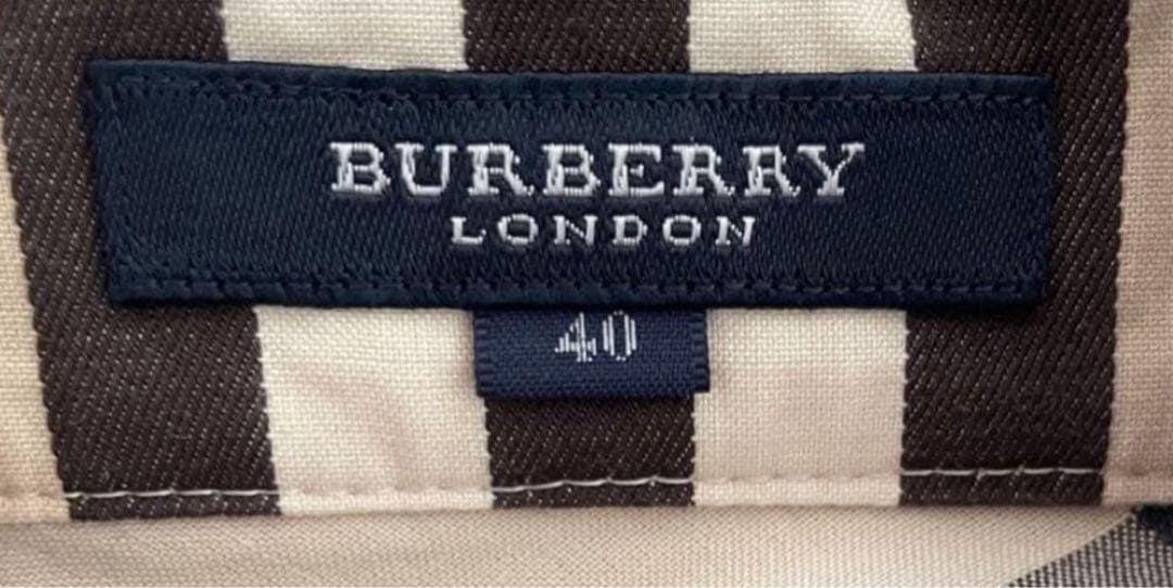 バーバリーロンドン ノースリーブシャツワンピース　ベルト付き　40 ベージュ