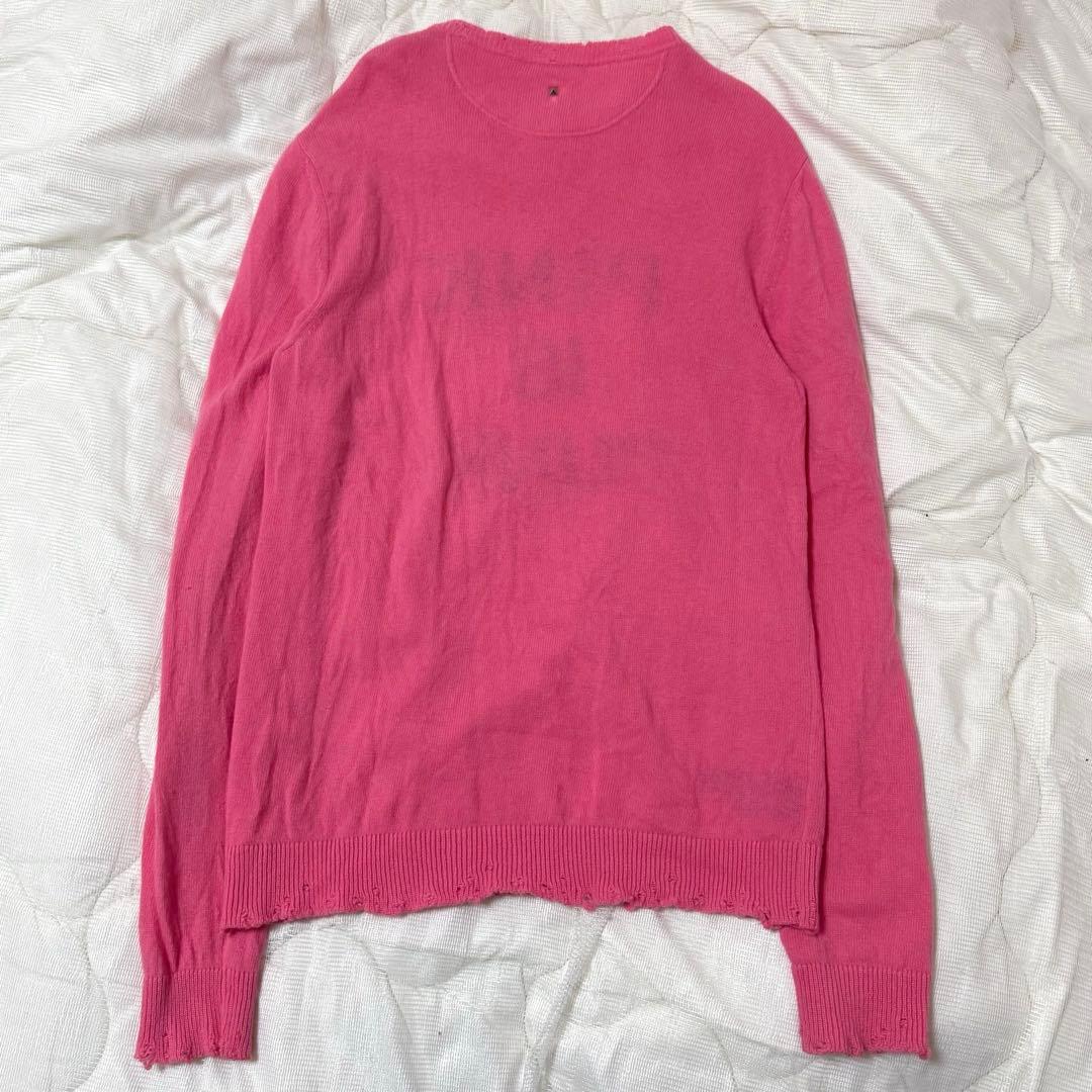 レア✨　VALENTINO Pink Is Punk カシミヤニット ダメージ