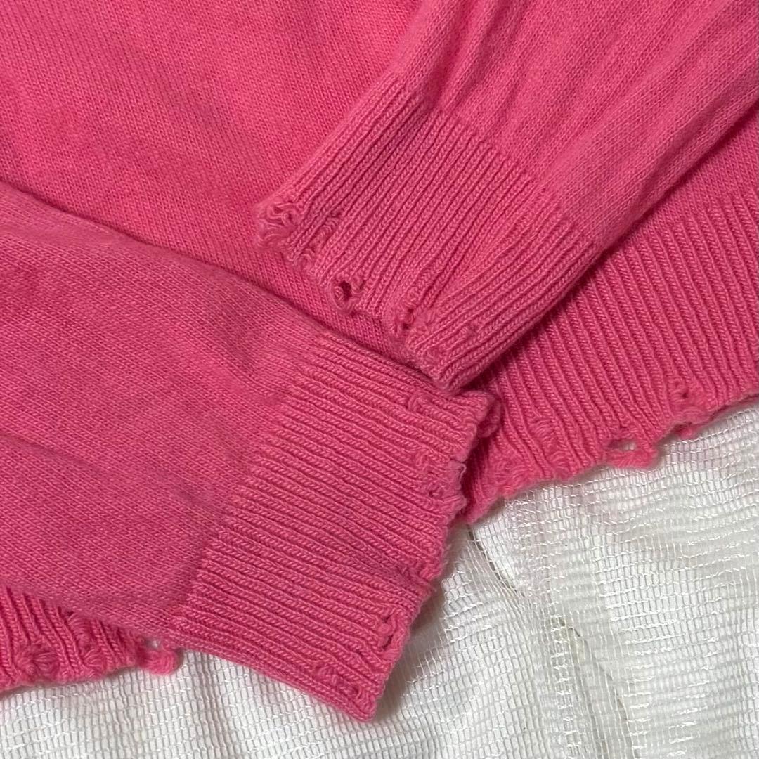 レア✨　VALENTINO Pink Is Punk カシミヤニット ダメージ