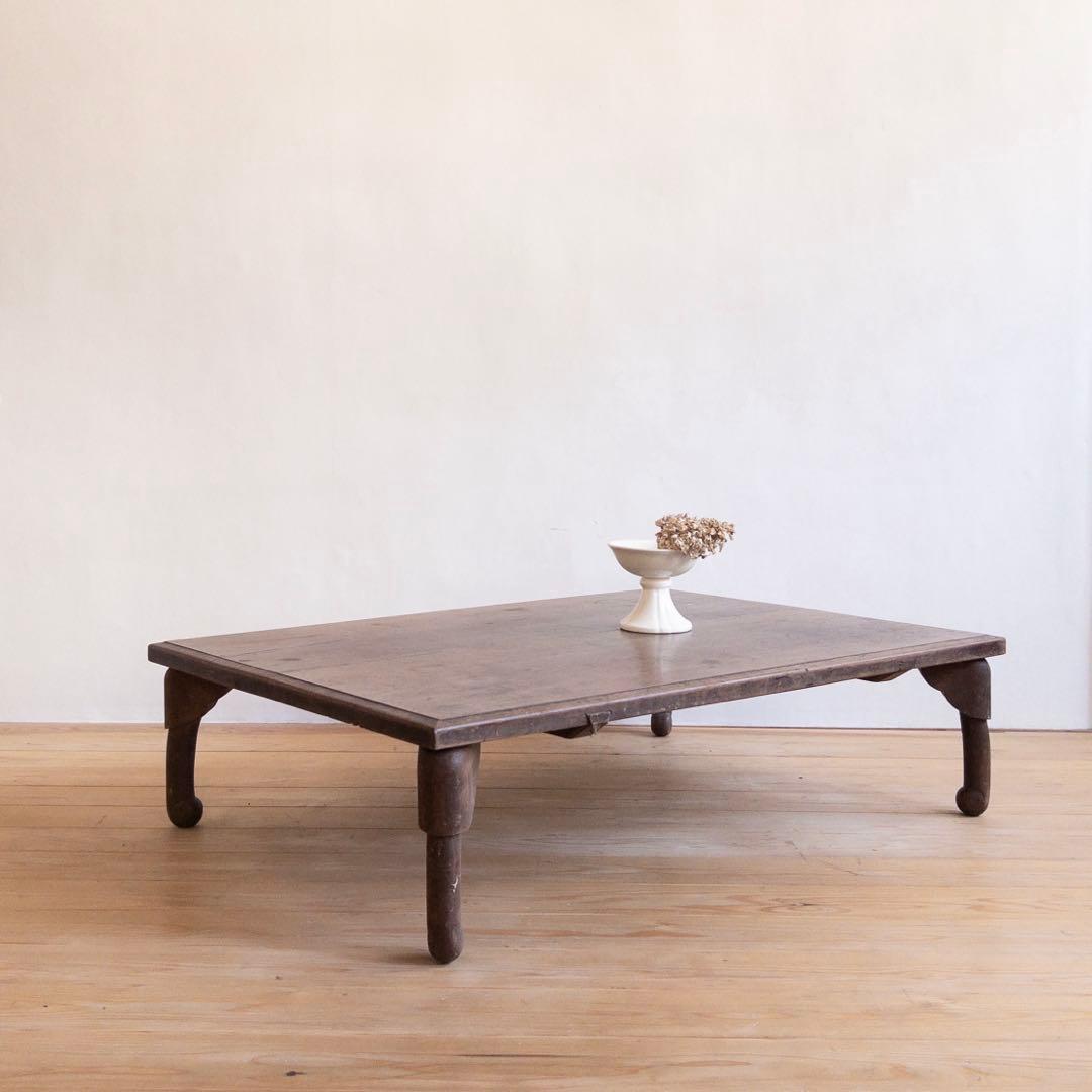 座卓　ちゃぶ台　テーブル　希少　無垢　幅115.5㎝　古道具　古家具