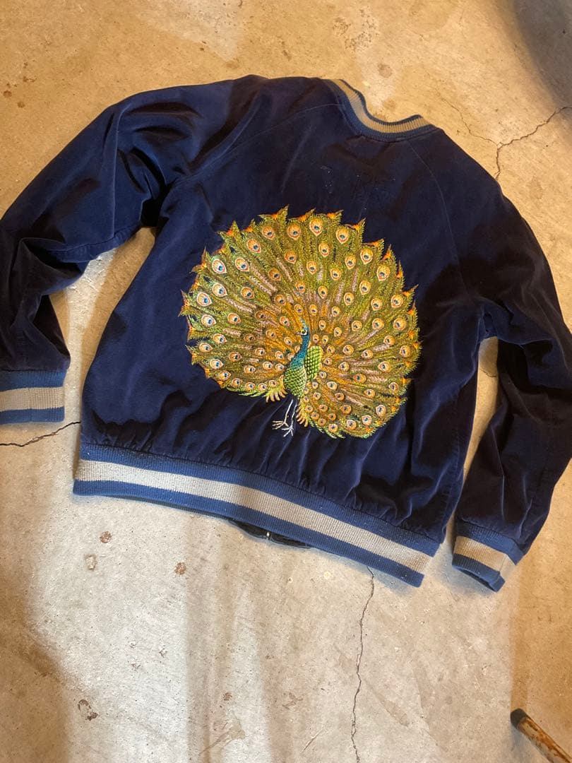 ドゥニーム　孔雀スカジャン　DENIME