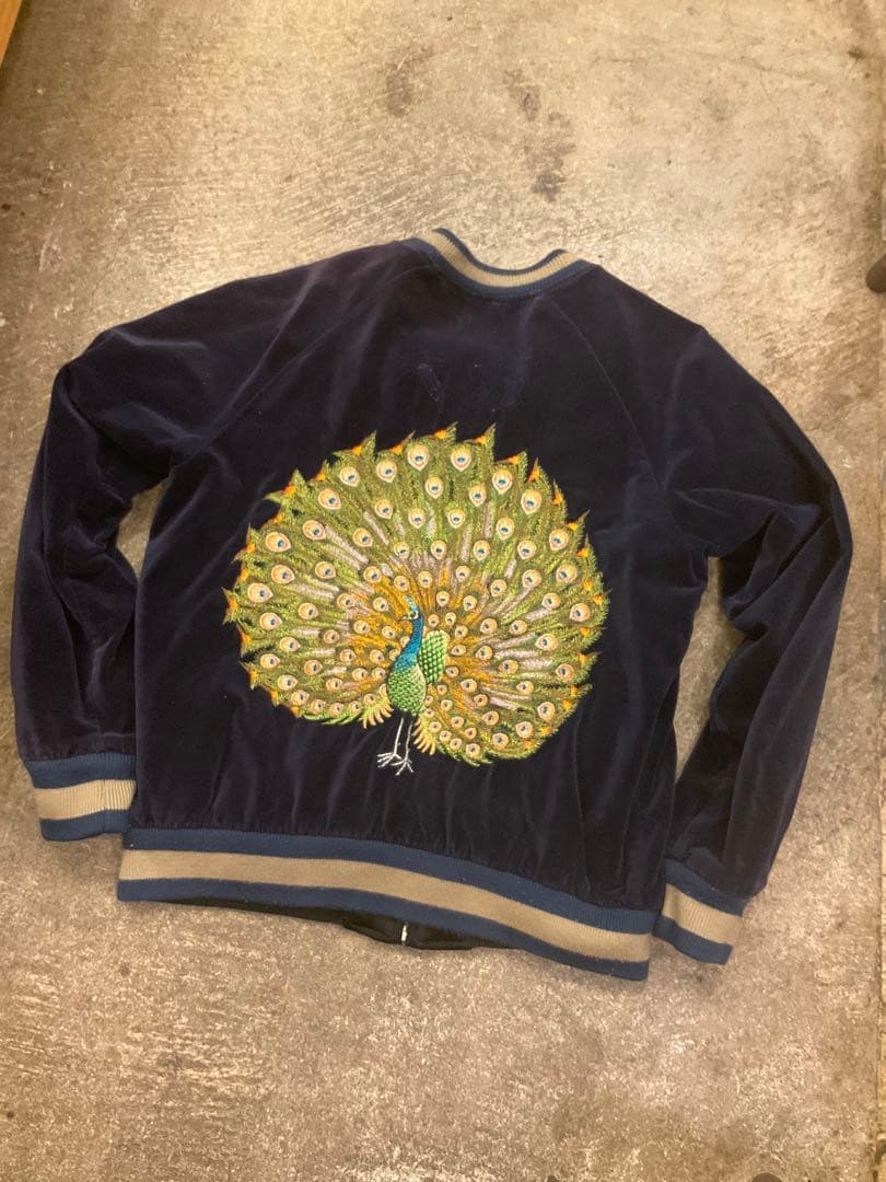 ドゥニーム　孔雀スカジャン　DENIME