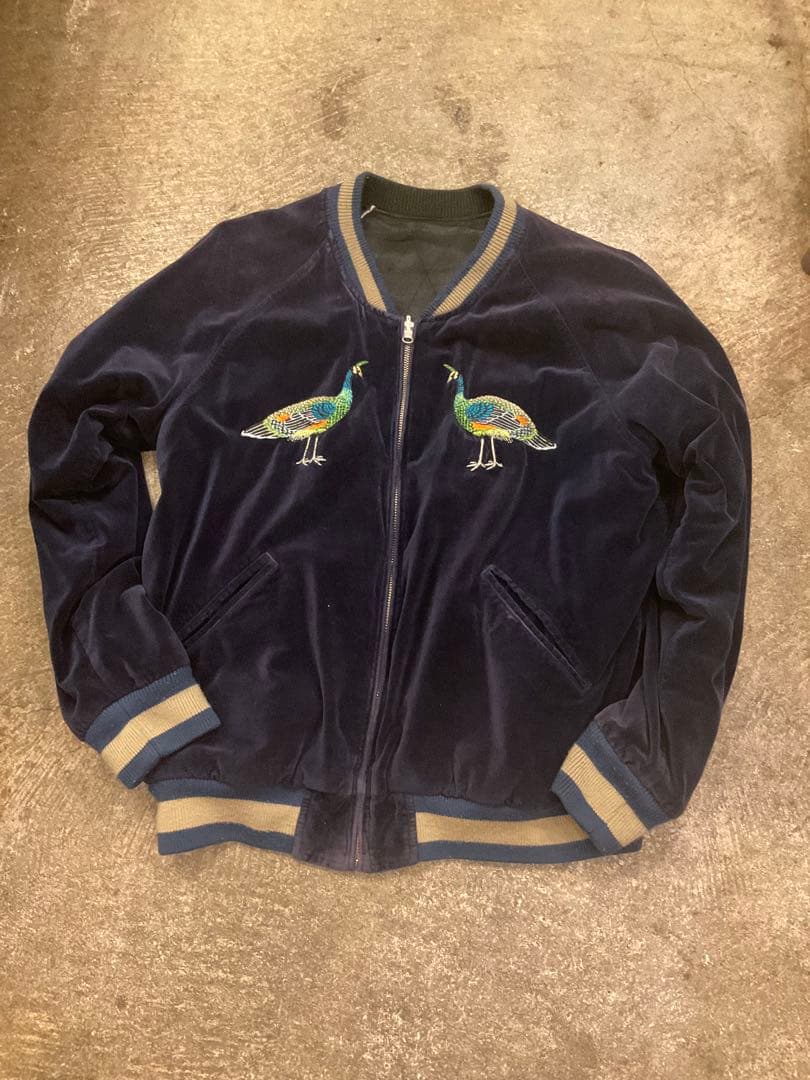 ドゥニーム　孔雀スカジャン　DENIME