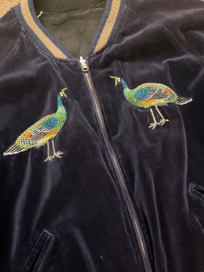 ドゥニーム　孔雀スカジャン　DENIME