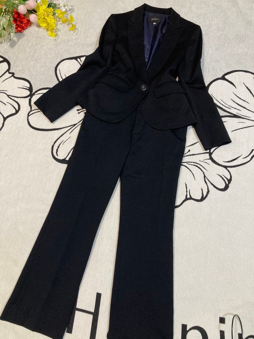 BOSCHボッシュ表生地毛98％ スーツ セットアップ ジャケットズボン美品入社