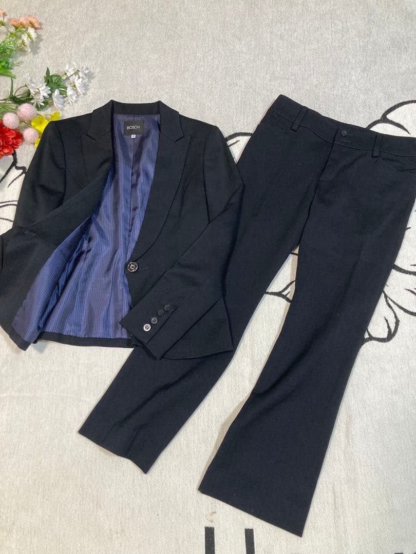BOSCHボッシュ表生地毛98％ スーツ セットアップ ジャケットズボン美品入社