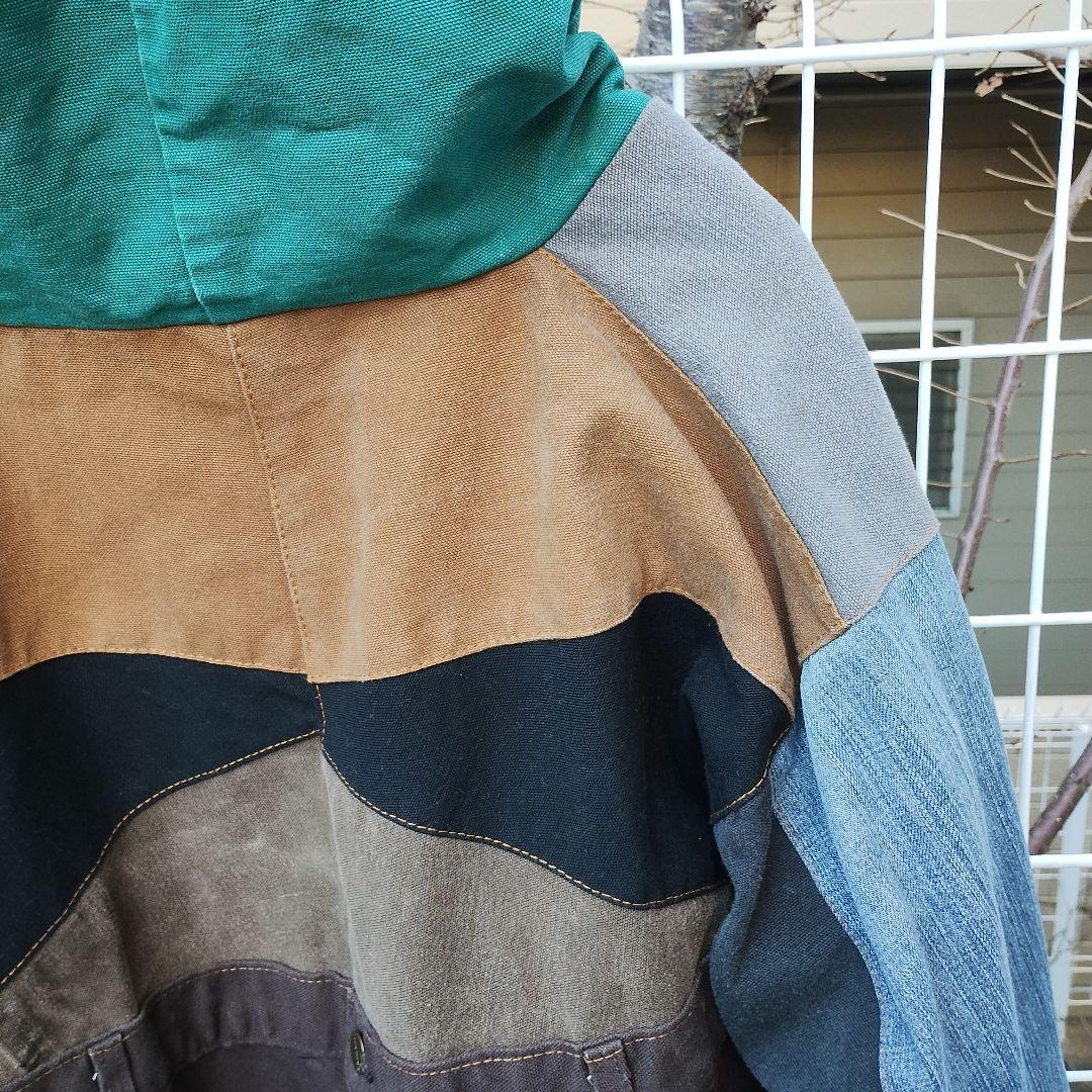 マ*ト様 カーハート　パッチワークデザイン 再構築　アクティブジャケット型　古着